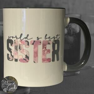 World's Best Sister White and Black Mug